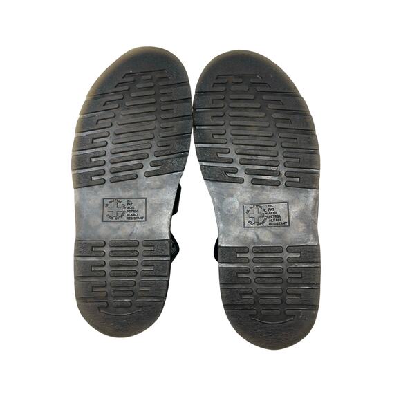 Men's Dr. Martens Geraldo Black Leather Buckle Gladiator Sandals 12 - Picture 6 of 7